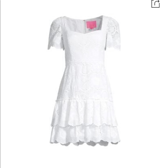 Lilly Pulitzer Bonni Eyelet Dress Resort White NWT - Picture 2 of 8